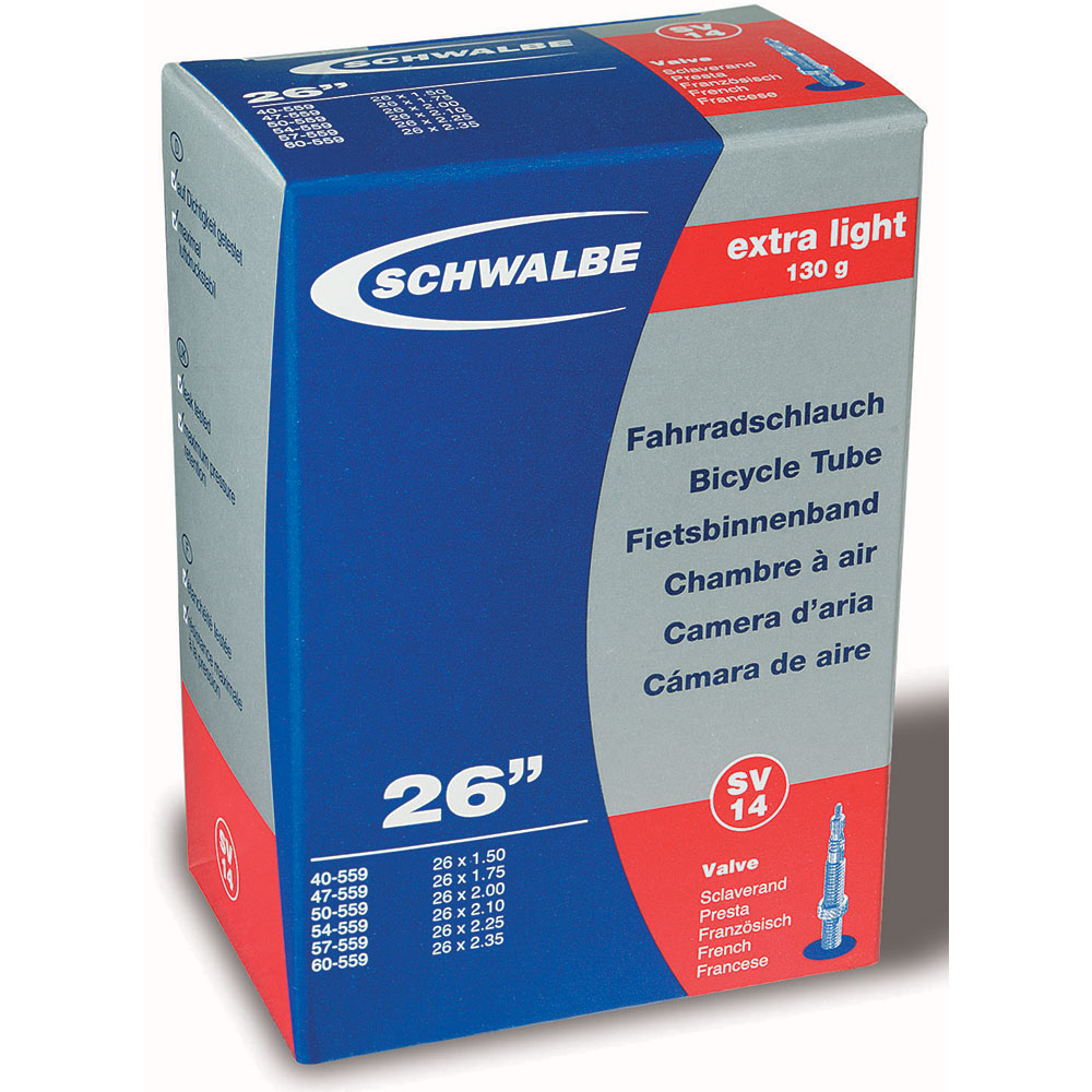 Tube Schwalbe 26 Extra Light SV14 (13522, Schwalbe, black, 26")