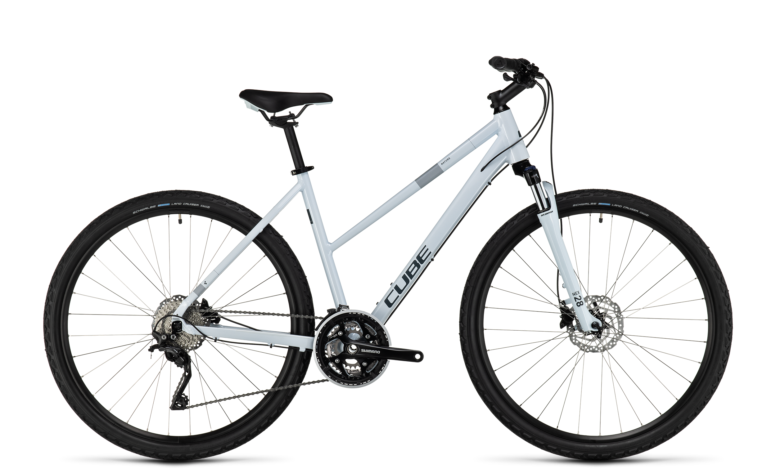Velosiped Cube Nature Pro (645150, frostwhite/grey, trapeze/XS)