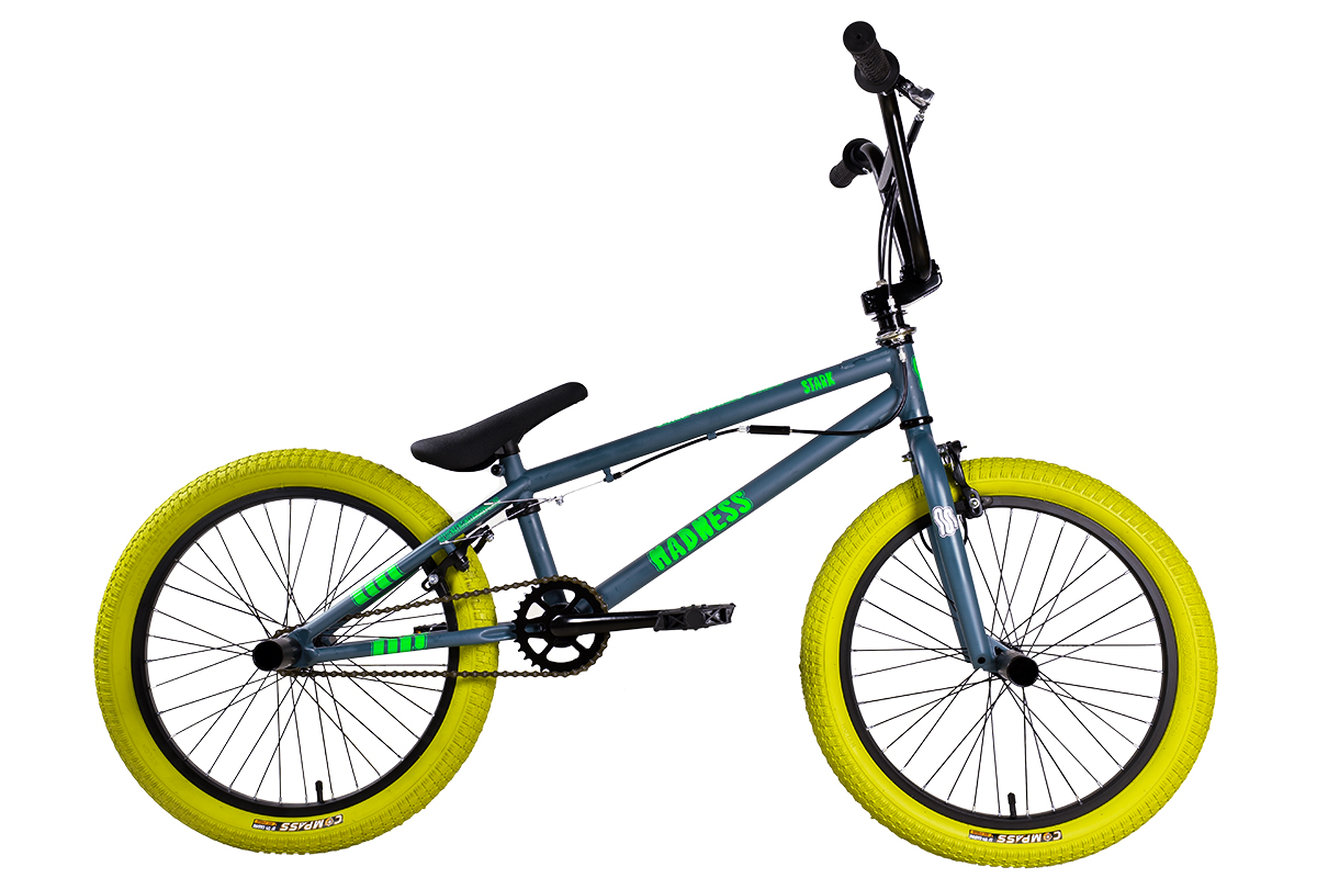Velosiped Stark Madness BMX 2 (HQ-0014345, grey/green, 20")
