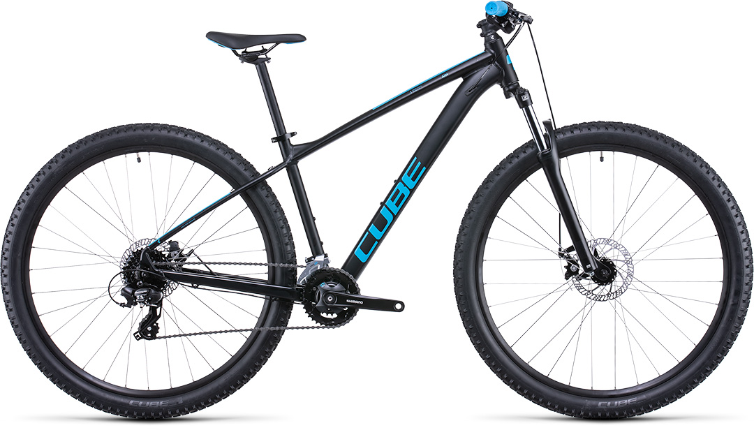 Velosiped Cube Aim 2022 (501100, black/blue, 18/M) Velosiped Cube Aim 2022 (501100, black/blue, 18/M)