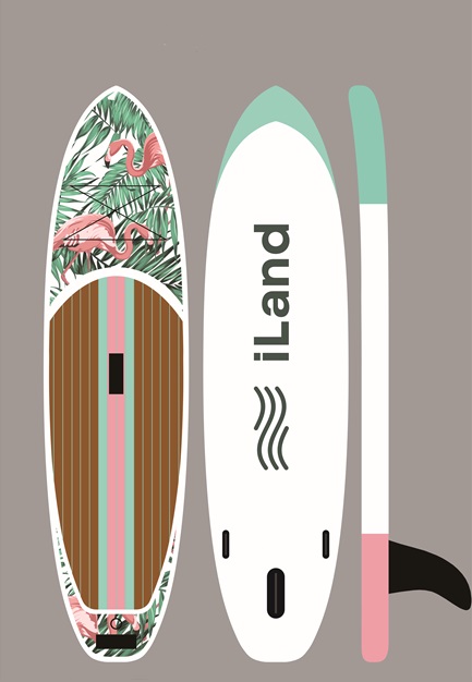 Sup Board İLand (İLand, 2023, flowers/white, 320*82*15)