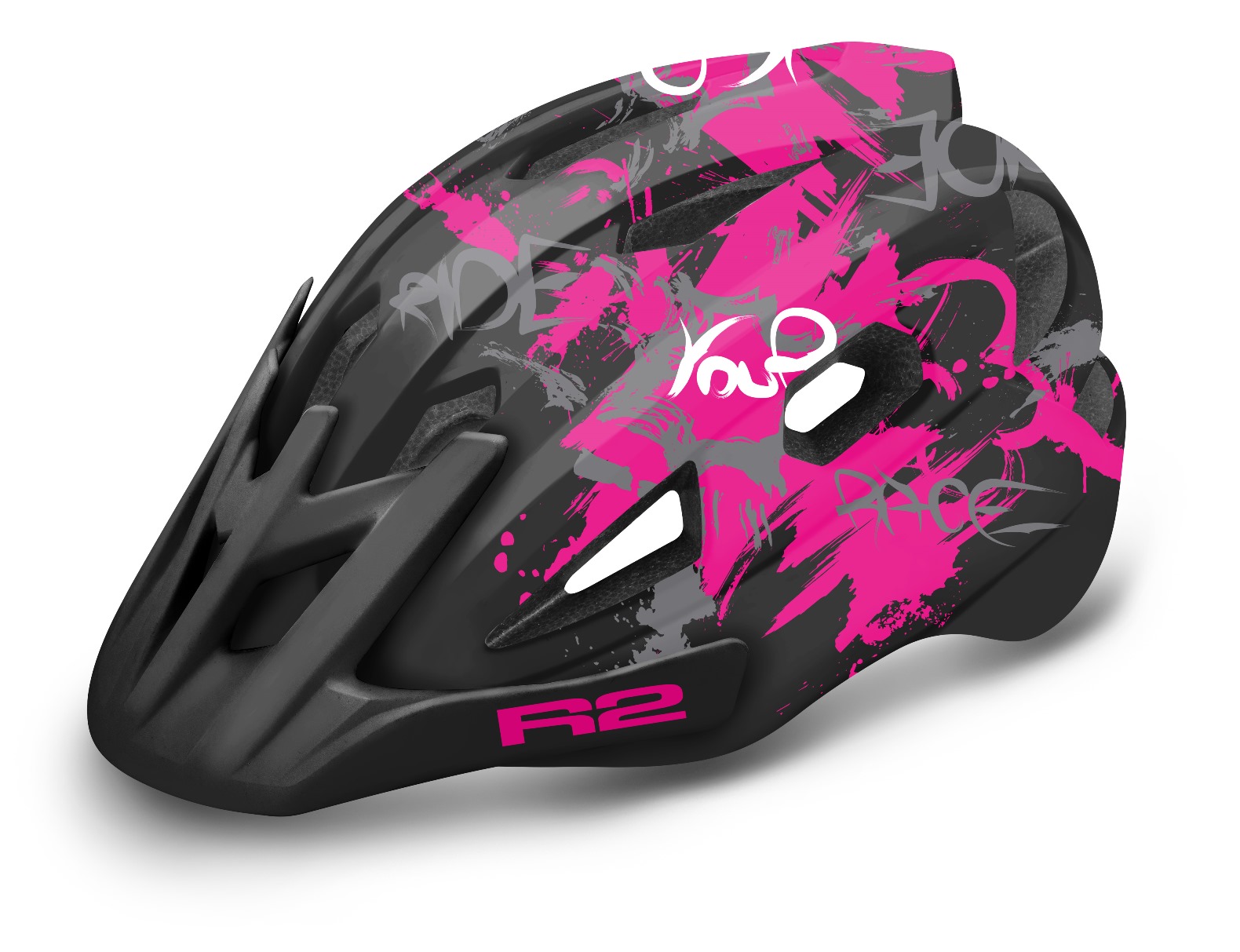 Helmet R2 Wheelie (ATH23E, R2, black/pink/white, M)