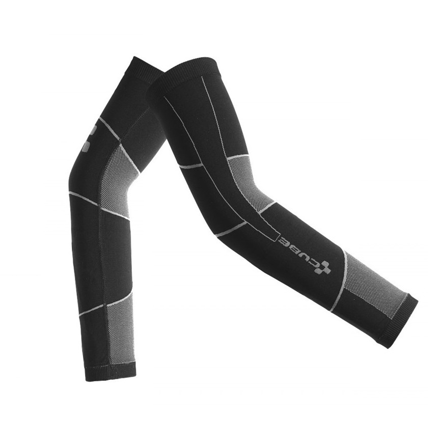 Armwarmers Cube 3D-knit (10903, Cube, black/grey, M)