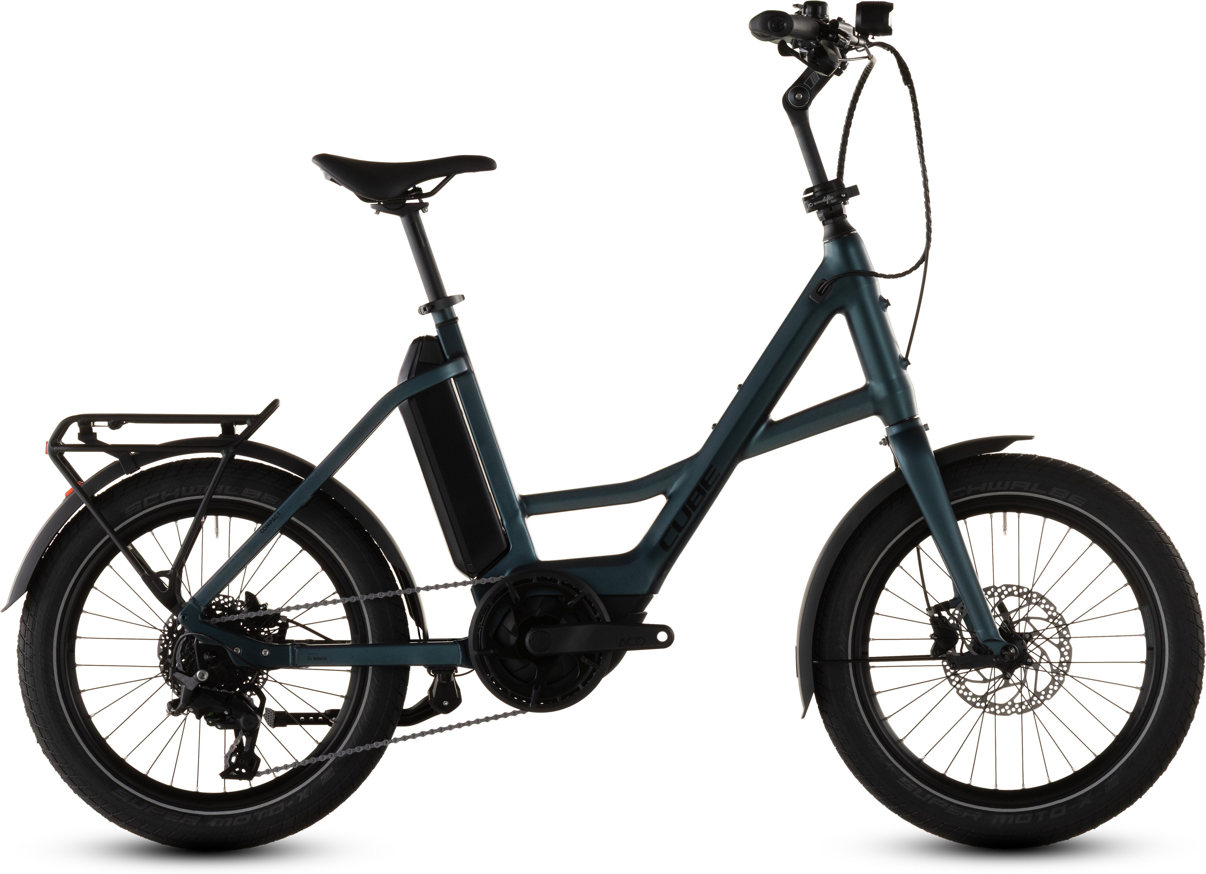 Velosiped Cube Compact Hybrid 545 (118300, royalgreen/black, 20")