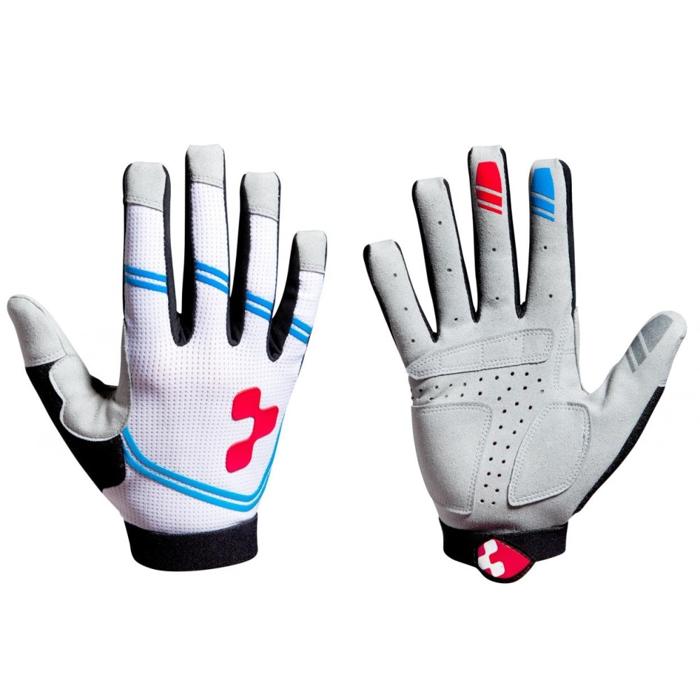 Gloves Cube Race L/F (11908, Cube, white/blue, M)