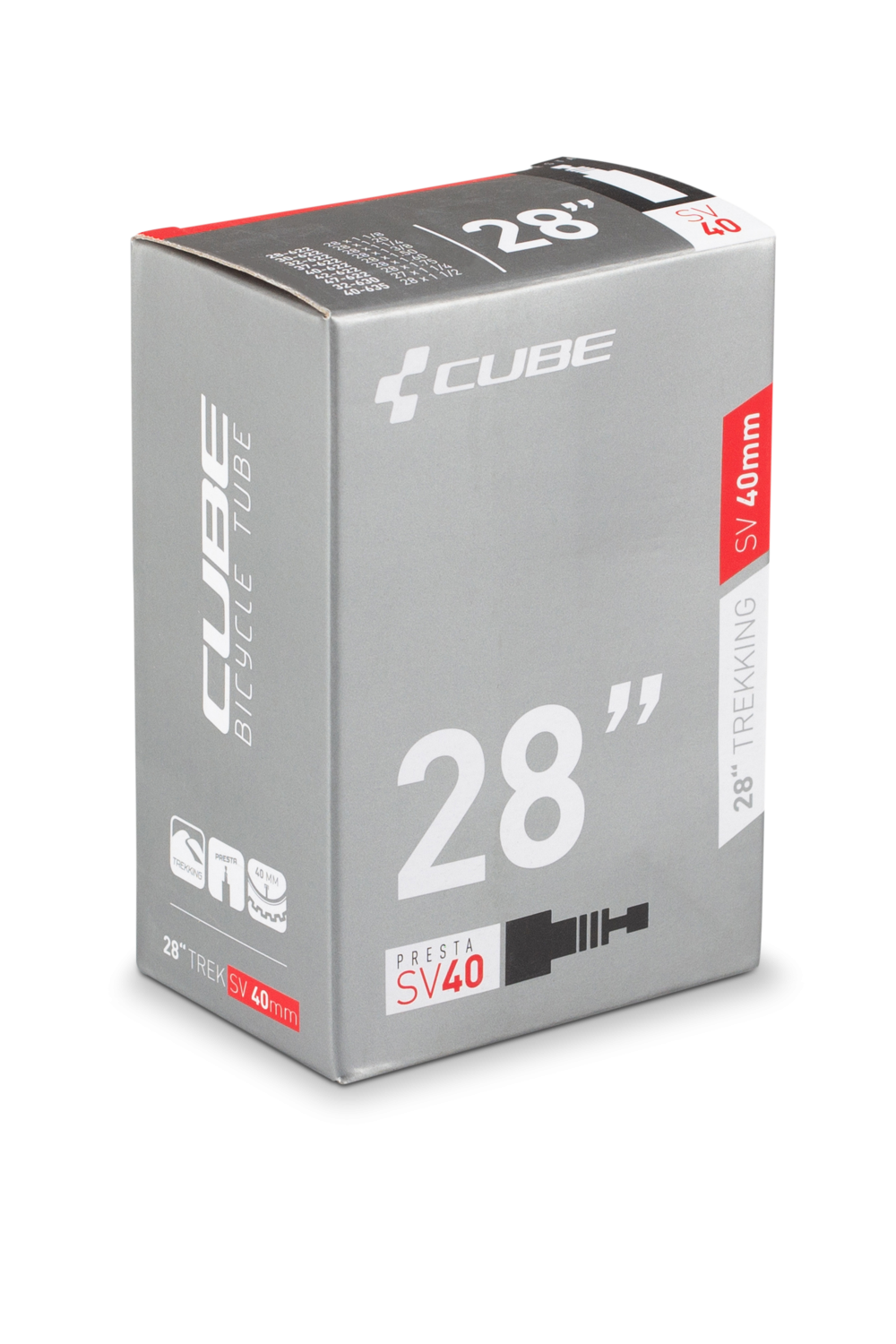 Tube Cube 28 Trekking SV40MM (13550, Cube, black, 28")