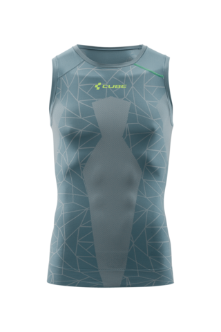 Baselayer Cube Race Be Cool Sleeveless (10582, Cube, grey/green, M)
